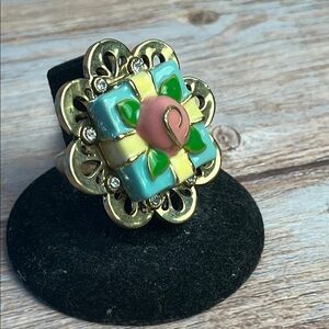 BETSEY JOHNSON ✨ Tea Party Cake Ring Statement Glam! ✨🎂 7.5